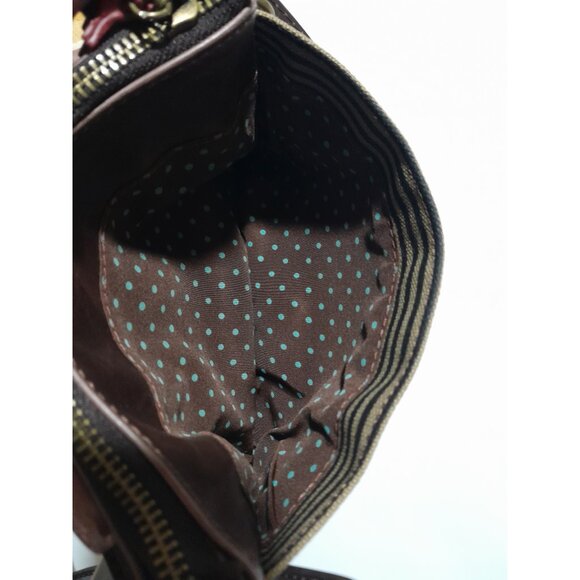 NWT Chala Mini Horse Western Canvas Faux Leather Crossbody Tote Shoulder Bag - Picture 6 of 10